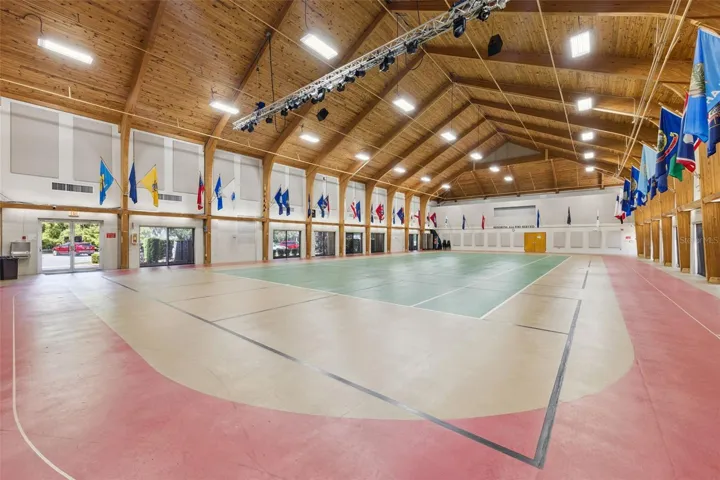 Arena also used for indoor Pickleball, jogging and exercise classes