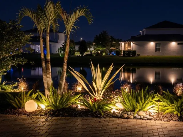 After dark! Stunning landscaping lighting!