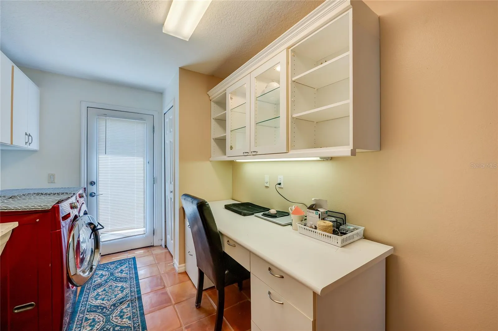 Desk area in laundry room
