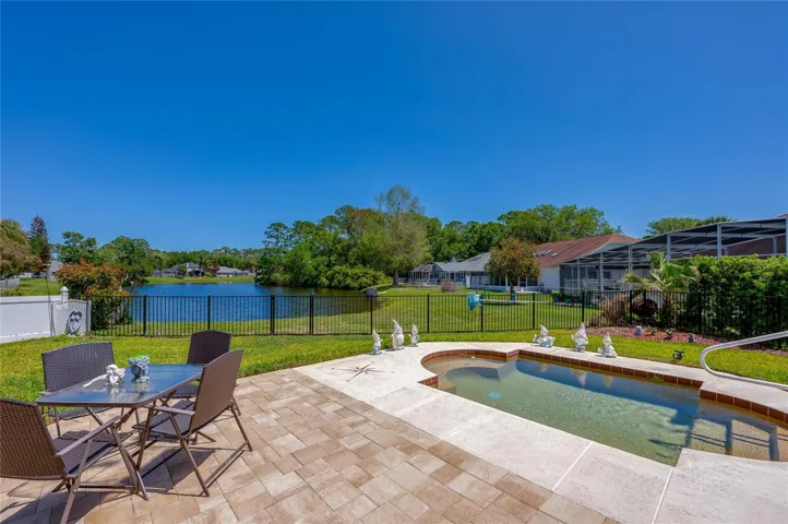 And... you have a beautiful water view behind the home.