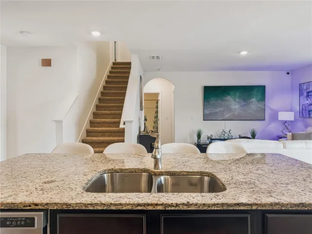 View from Kitchen into Family Room