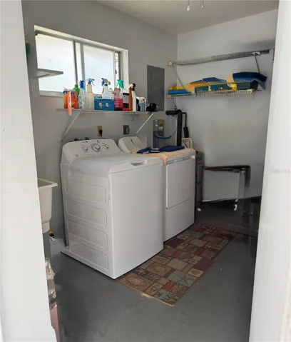 Large storage steps from front door