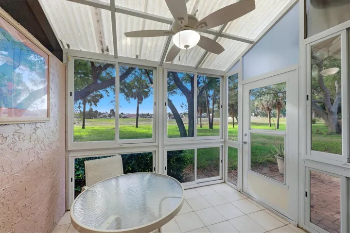 All weather lanai  with fan