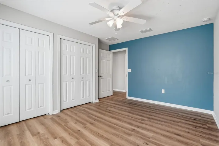 Bedroom 2 with two closets