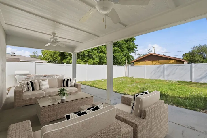 Virtually staged patio
