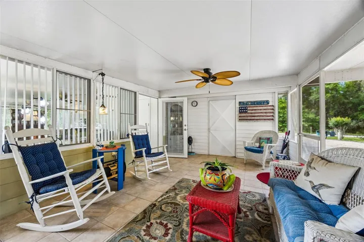 A delightful screened porch/sunroom
