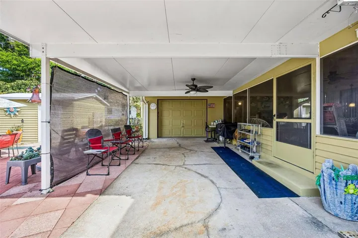There is ample parking under cover for your cars under this carport