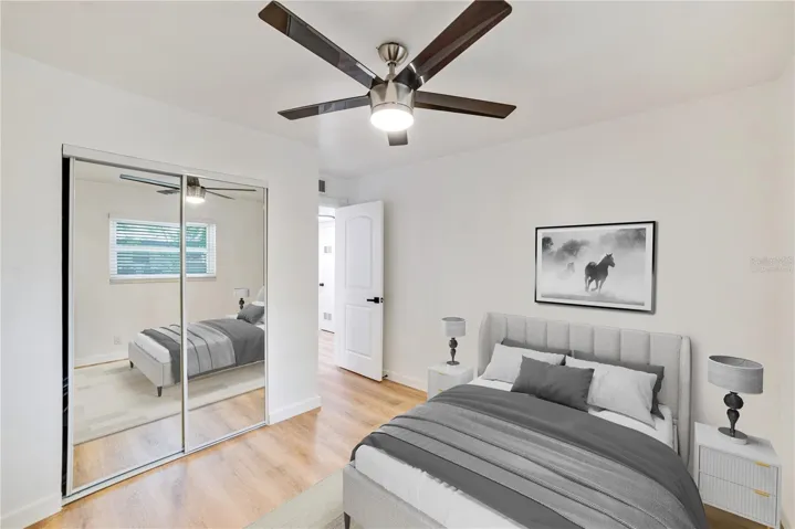 Virtually staged second bedroom