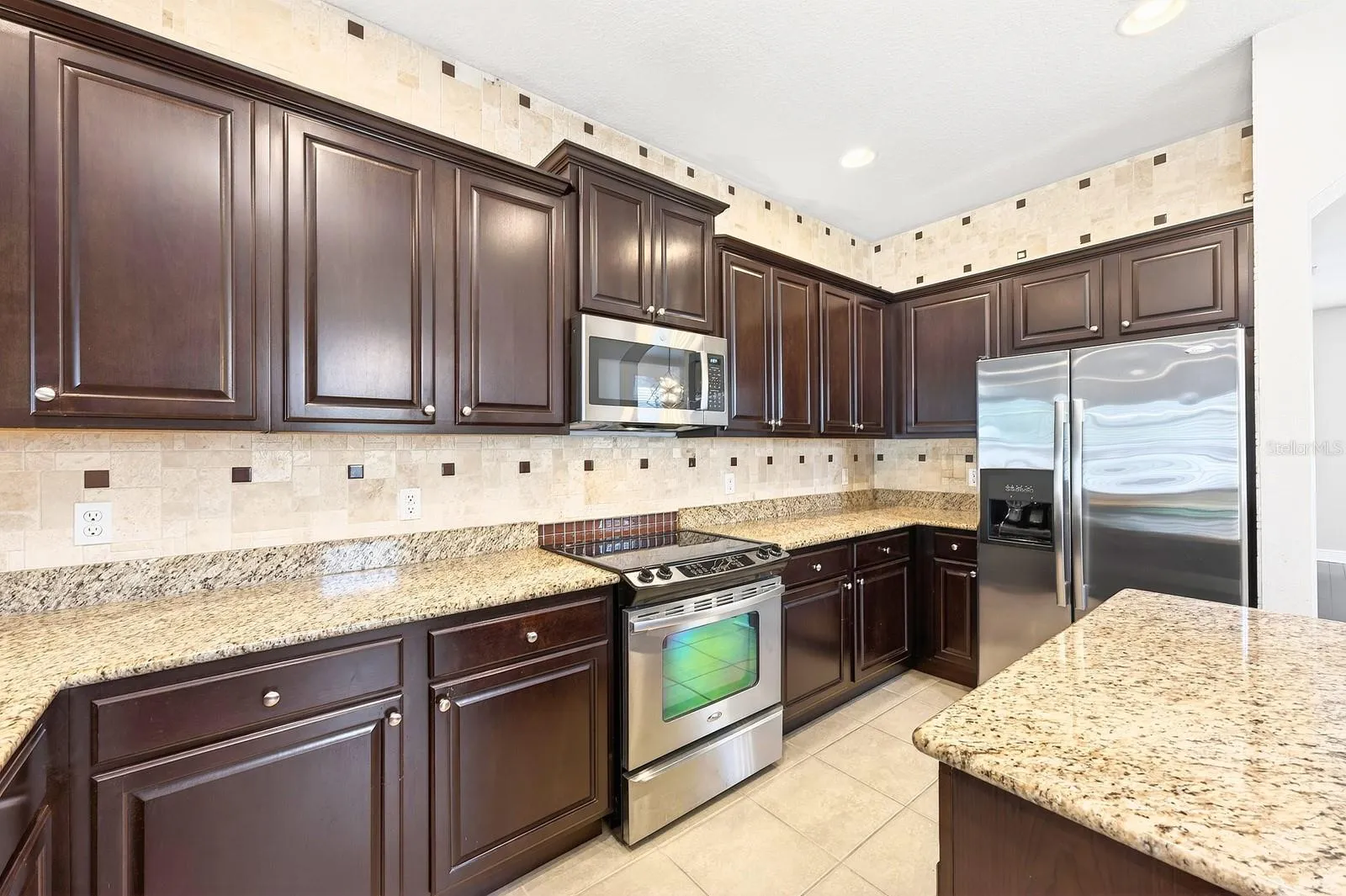 Stainless steel appliances.
