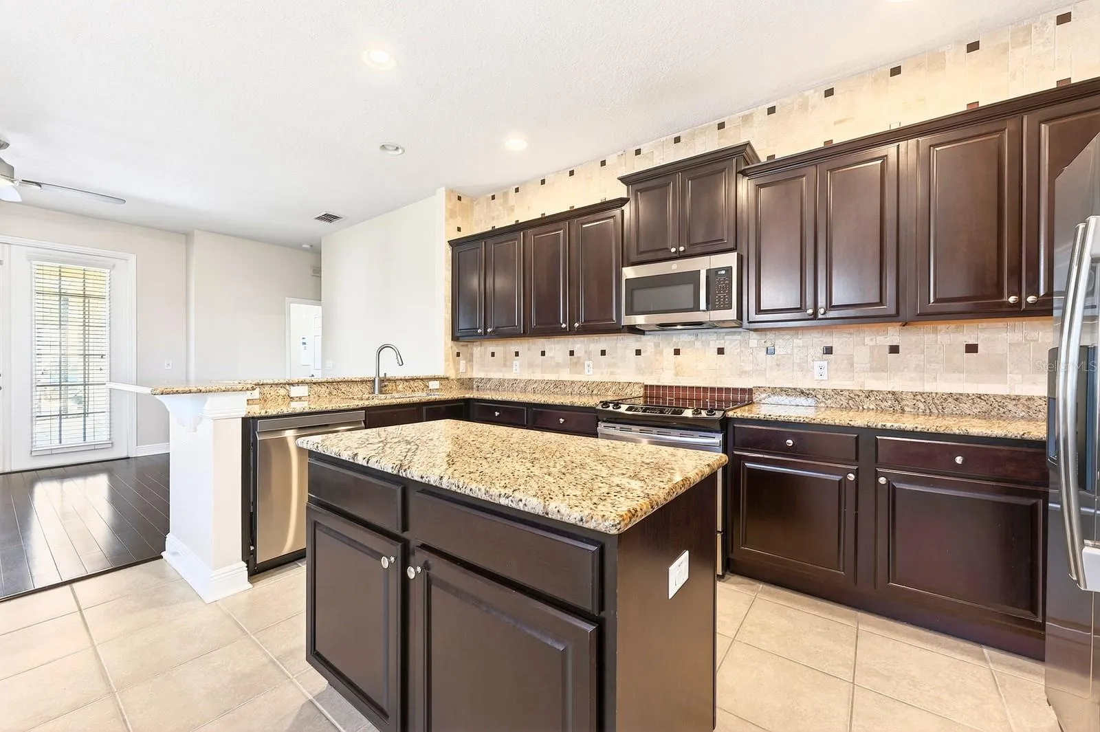 Plenty of cabinet and counter space.