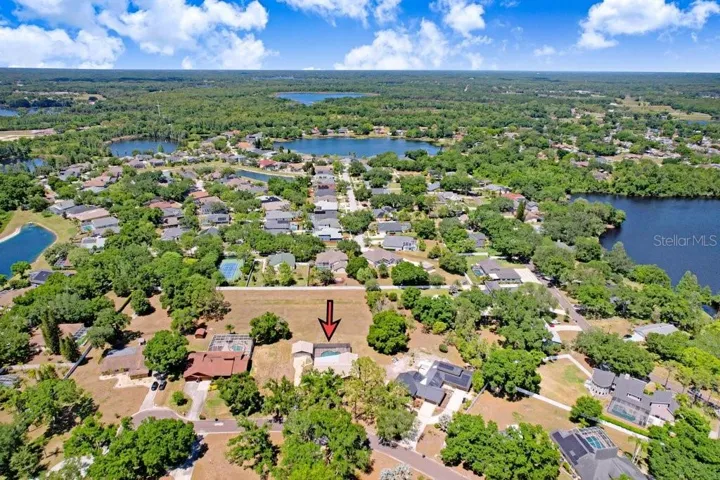 Neighborhood with view of Lake Maurine and adjacent  lakes