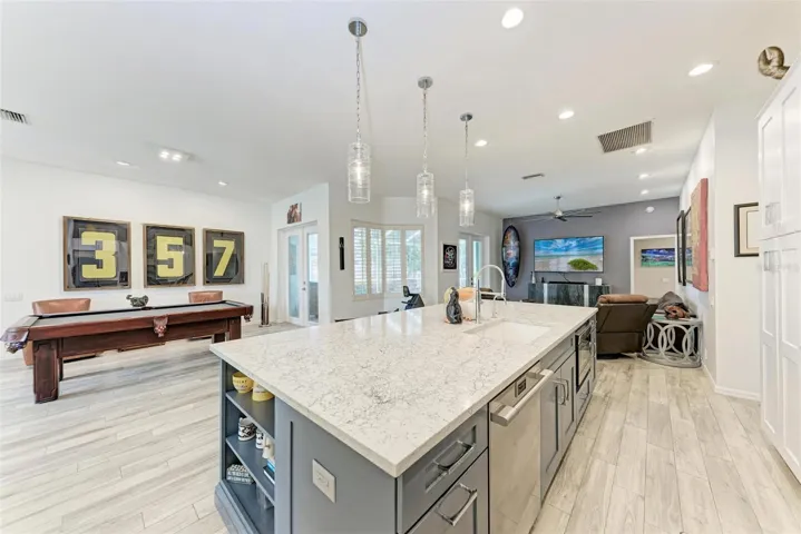 Kitchen, Living, & Siting Room