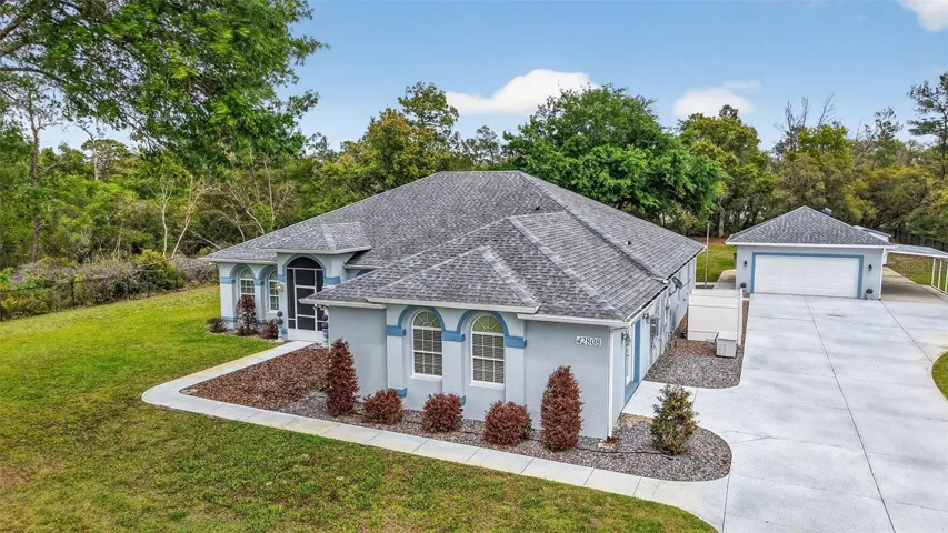 Front Elevation with Garage and Carport