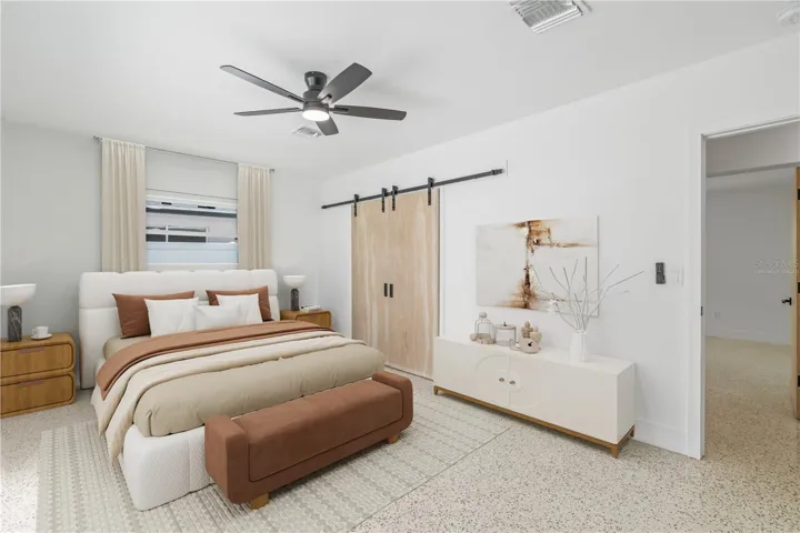 Virtually Staged Primary Bedroom