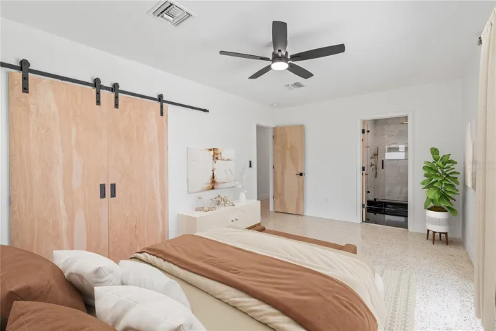 Virtually Staged Primary Bedroom
