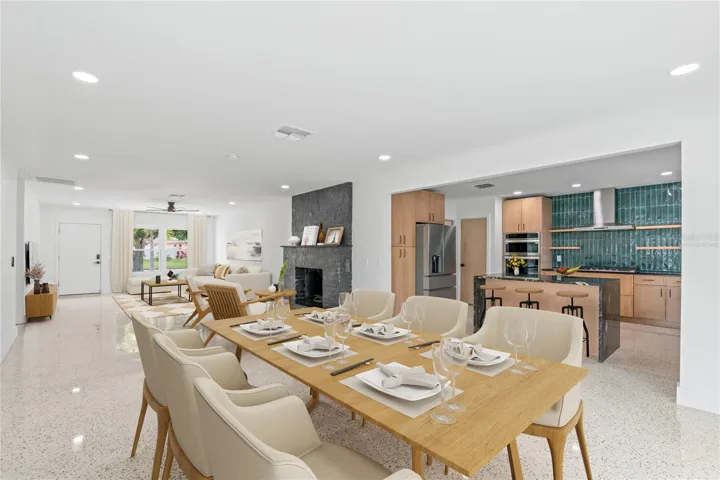 Virtually Staged Dining Room