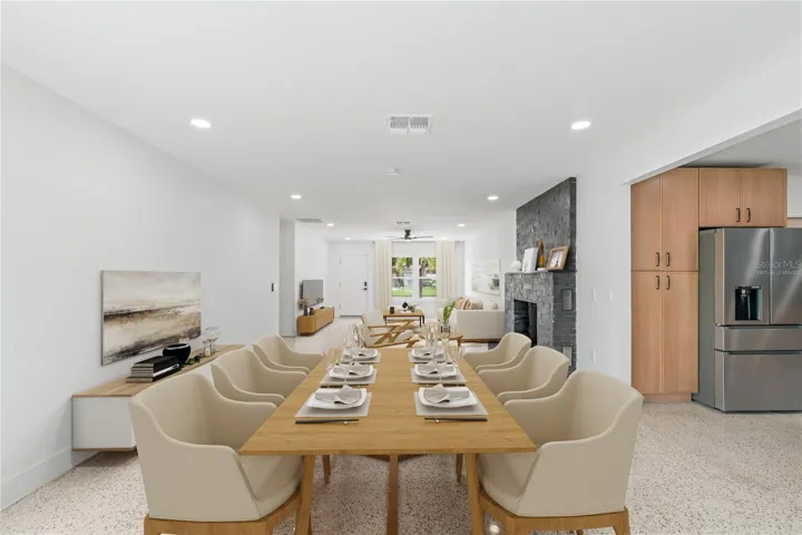Virtually Staged Dining Room