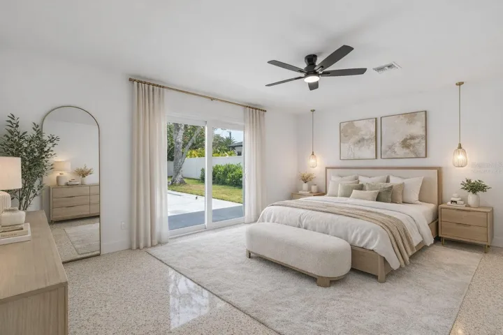 Virtually Staged Primary Bedroom