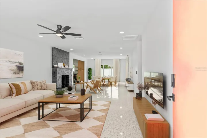 Virtually Staged Living Room