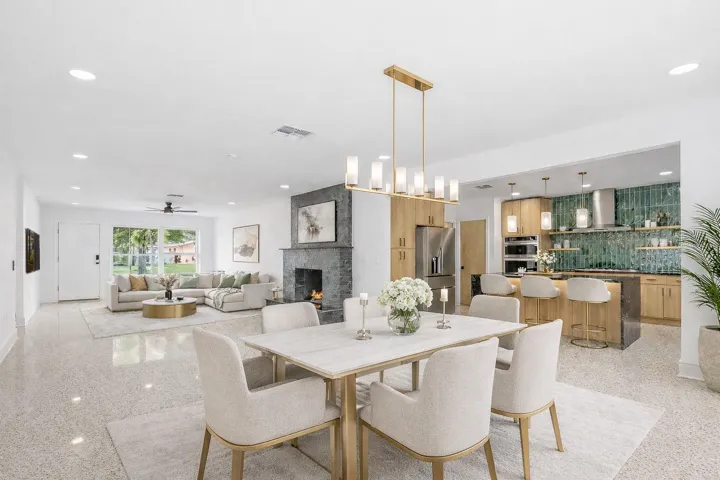 Virtually Staged Dining Room