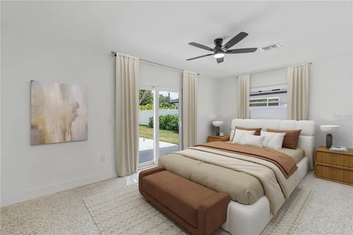 Virtually Staged Primary Bedroom