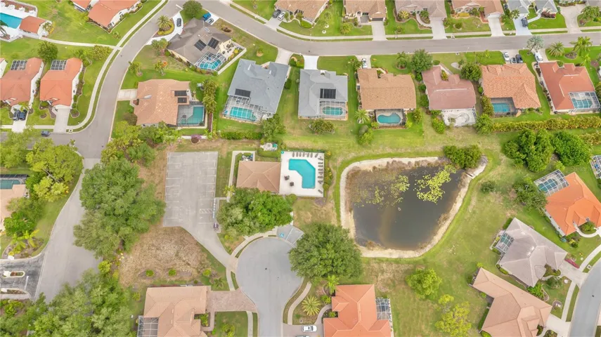 Community House & Pool Aerial