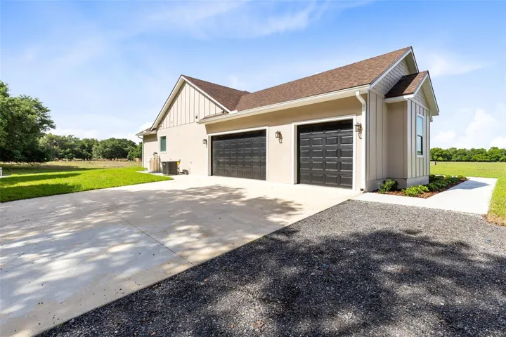 Split 3 car garage