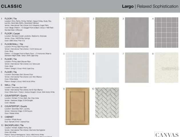 5807 Portico Place Design Selections!