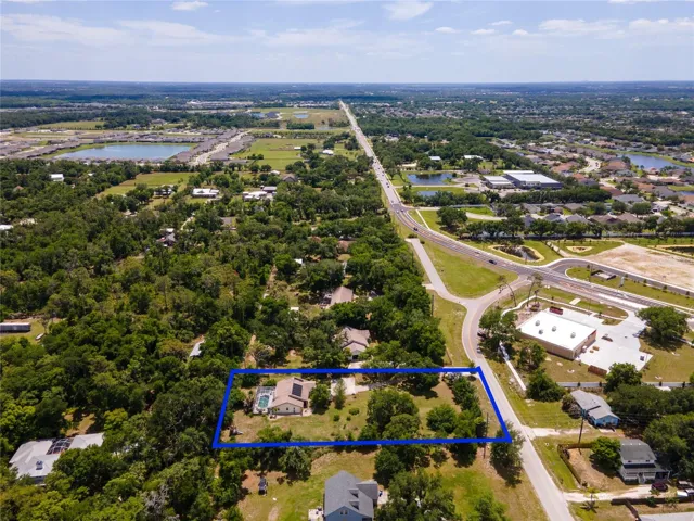 Aerial to Fort Hamer