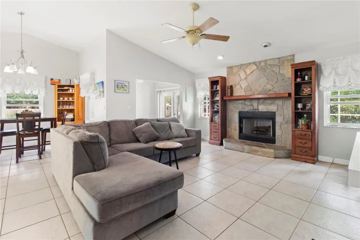 Living Area w/Wood Fireplace