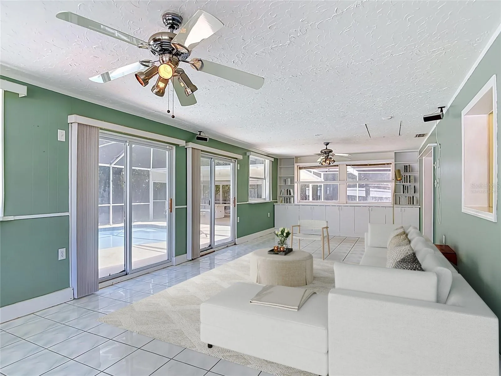virtually staged Florida room
