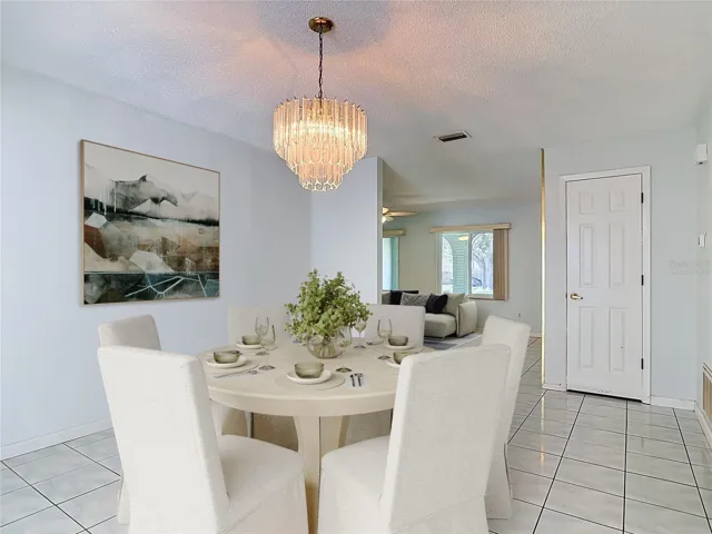virtually staged dining room