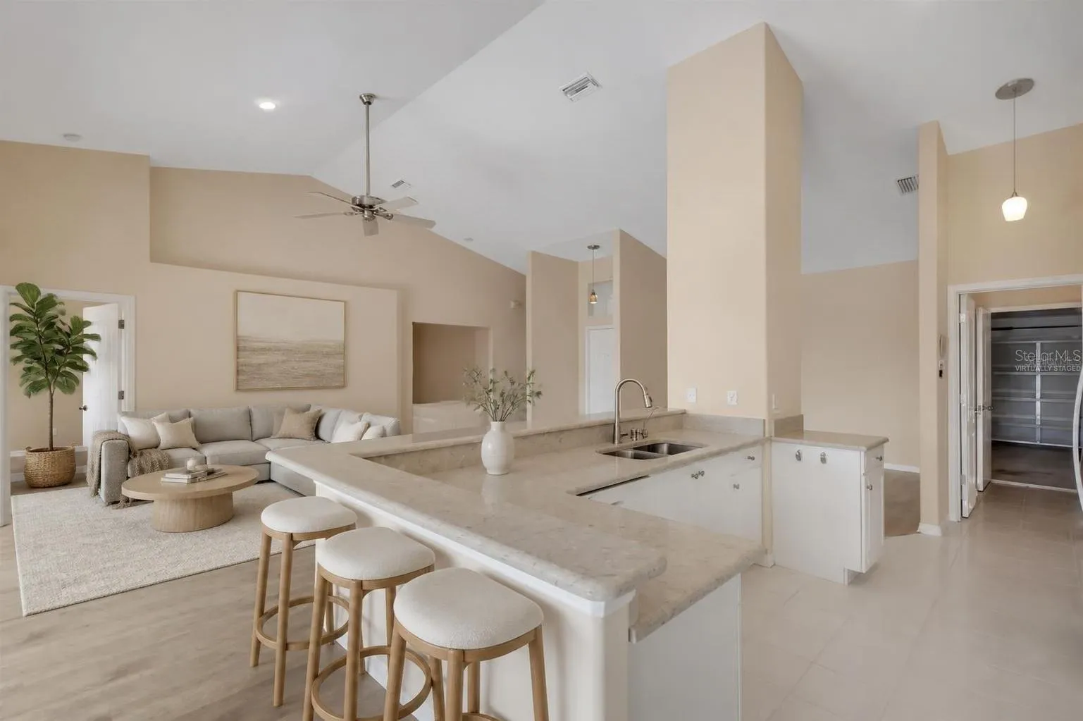 Kitchen/Great Roomvirtually staged
