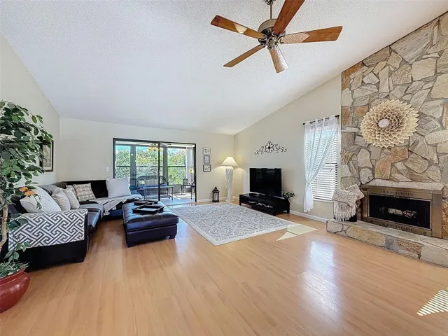 Fireplace in the living room