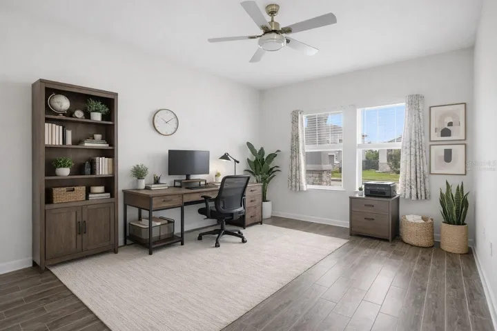Virtually staged flex room