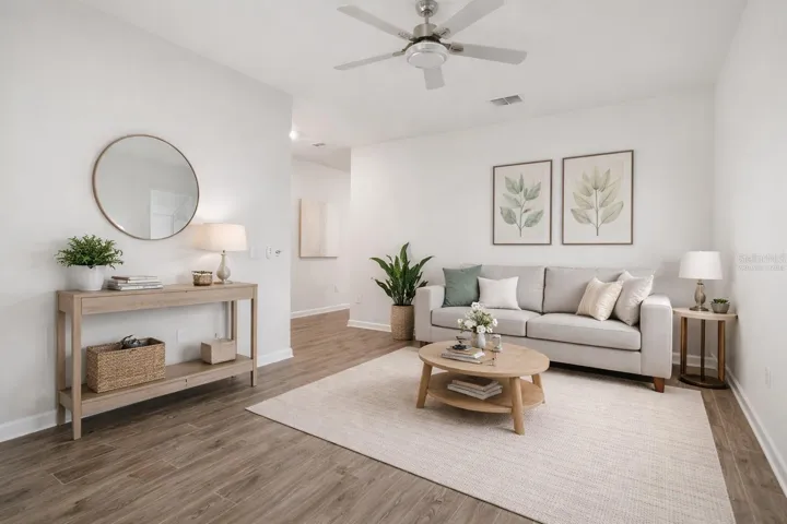 Virtually staged flex room