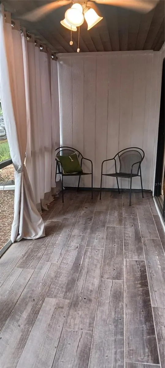 Tiled wood plank flooring