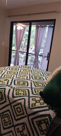 Quiet views into the screened porch
