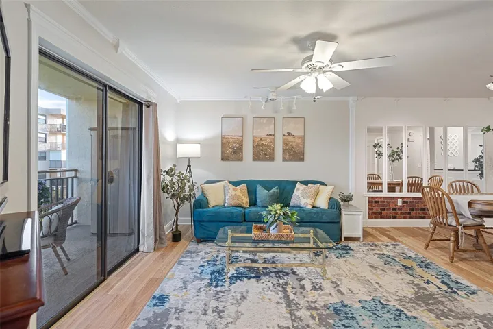 Living room with private balcony