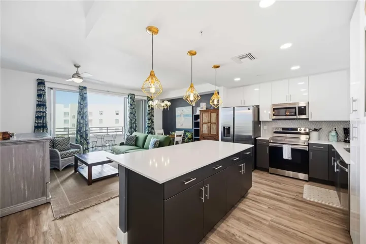 view of kitchen and great room