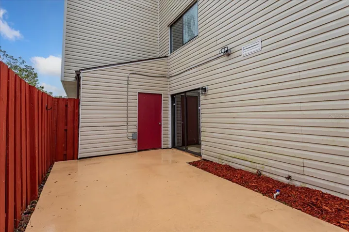 Patio Seating Area and Private Storage