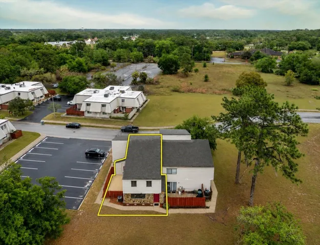 Aerial Community View and Parking Lot