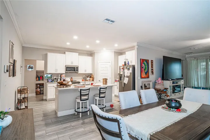 dining and kitchen