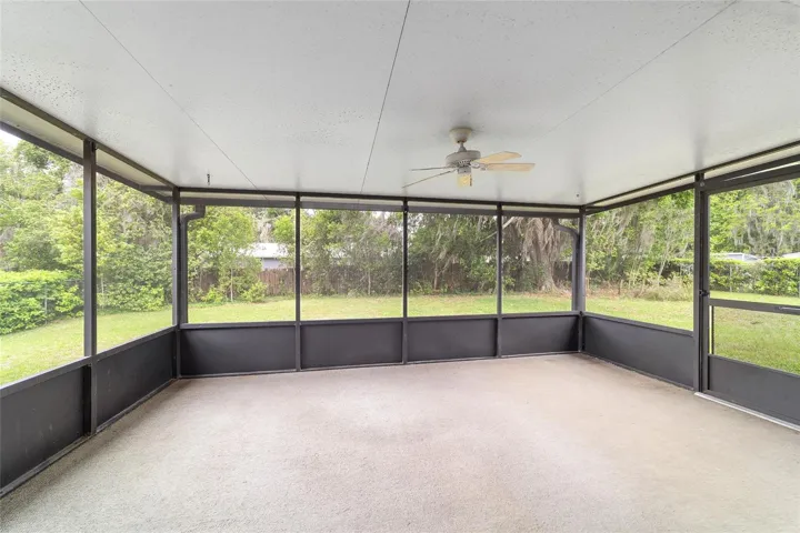 Large screened rear porch