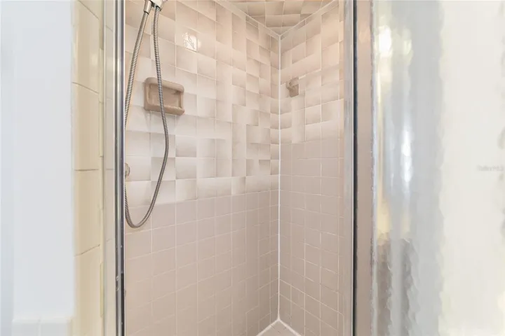 Primary bathroom separate shower stall