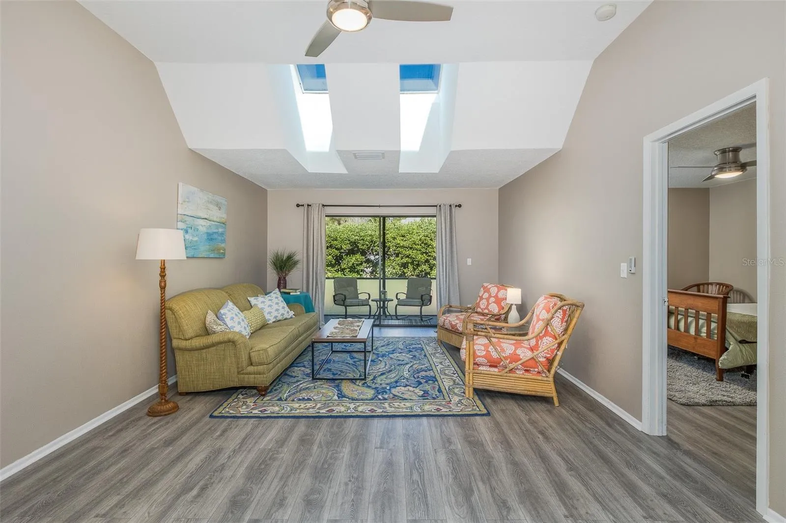 Vaulted ceiling and skylights