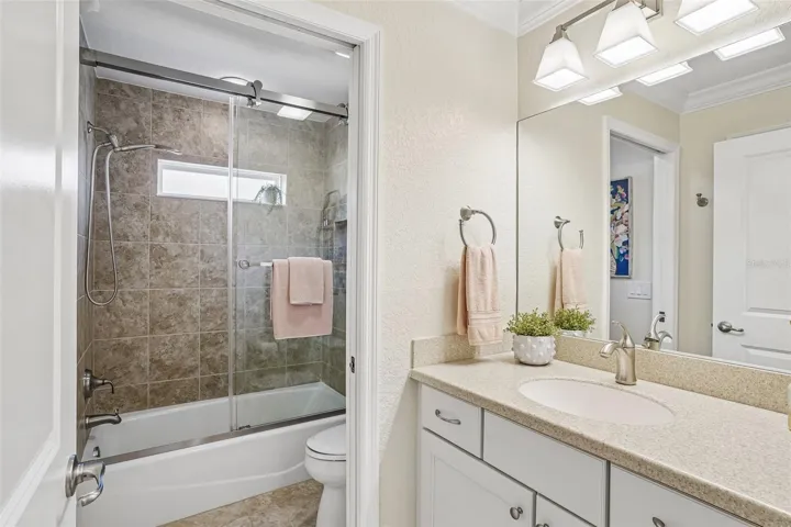 Guest Bathroom-Added Glass Shower Door