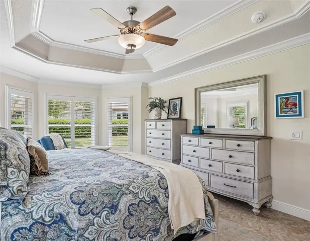 Primary Bedroom-Bay Window with Plantation Shutters