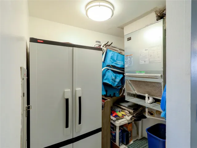 In unit storage with tankless water heater