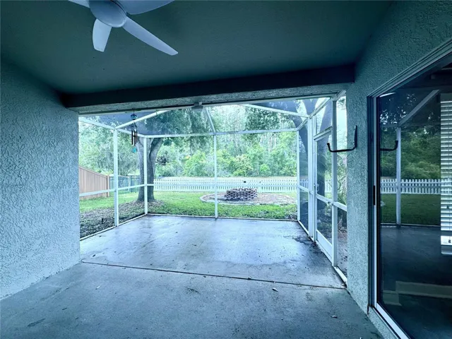Screened covered back porch